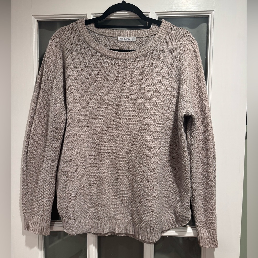 Pink Clover Crew Neck Sweater